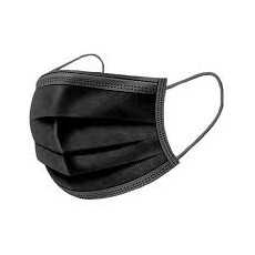 Comfort mask - 3 ply - BLACK - Box of 50 pieces.