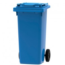 Afvalcontainer PVC BLAUW 120 Liter - 2 wielen