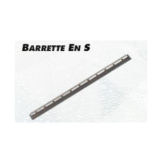 Barrette en S Inox complète avec caoutchouc