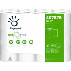 Papier toilette BIO TECH-2 plis blancs gaufrés - 180 coupons - 96 rouleaux.