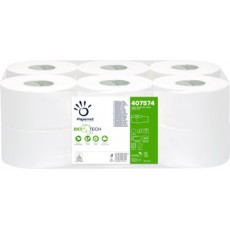 Toilet papier MINI Jumbo BIO TECH 2 laags - wit -12rollen/pak